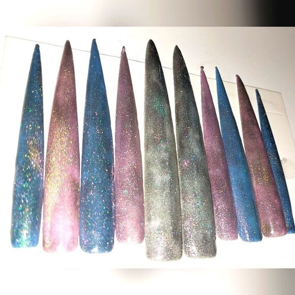 Hand crafted custom 10pc xxxl acrylic press on nails - Picture 3 of 8